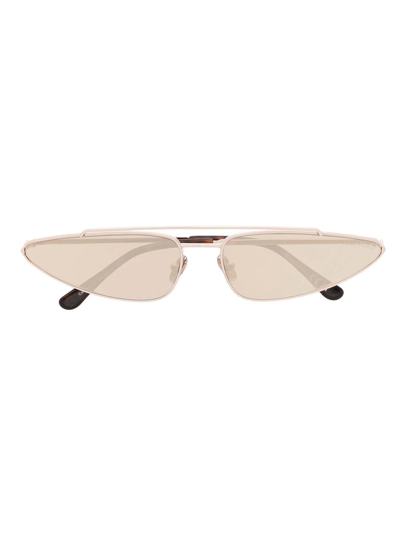 Tom Ford Cat-eye Frame Sunglasses In Gold