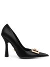 Versace Medusa Biggie Crystal-embellished Pumps In Black