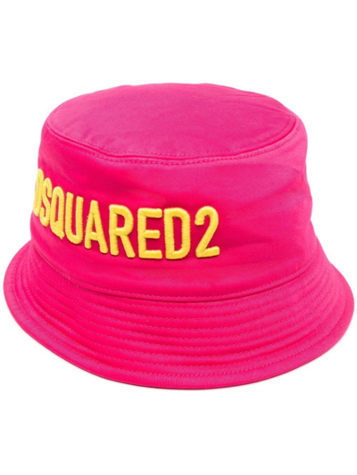 Dsquared2 Logo棉质渔夫帽 In Pink