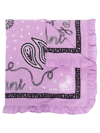 Ganni Bandana-print Organic-cotton Scarf In Winsome Orchid