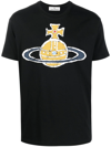 Vivienne Westwood Large Orb Logo-print Cotton T-shirt In Black