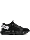 MOSCHINO CHUNKY-SOLE LOGO-STRAP SNEAKERS