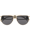 Versace Medusa Pilot-frame Sunglasses In Black