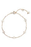 TORY BURCH TORY BURCH KIRA CULTURED PEARL CHAIN BRACELET