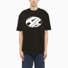 ADER ERROR ADER ERROR | BLACK T-SHIRT WITH PRINTED DISTORT LOGO,BLASSHT07BKCO/K_ADERE-BLACK_130-A2