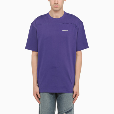 Ader Error Purple T-shirt With Logo