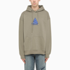 ADER ERROR KHAKI HOODIE WITH GEOMID LOGO