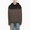 Ader Error Colour-block Hoodie With Logo In Blue