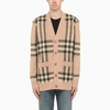 BURBERRY WOOL AND CASHMERE TARTAN CARDIGAN