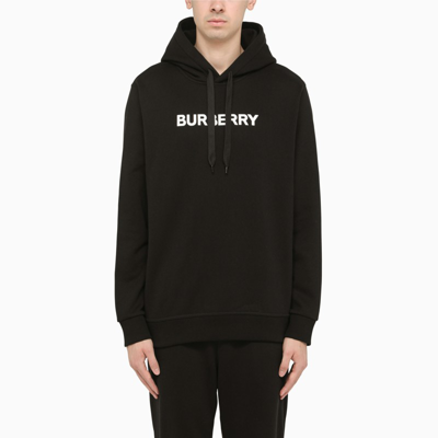 BURBERRY BLACK HOODIE WITH LOGO