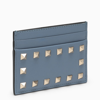 VALENTINO GARAVANI LIGHT BLUE ROCKSTUD CREDIT CARD HOLDER