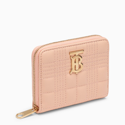Burberry Peach Pink Lola Zip Around Wallet