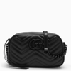 GUCCI BLACK GG MARMONT SMALL CROSSBODY BAG