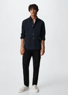 Mango Man Slim Fit Cotton Shirt Dark Navy