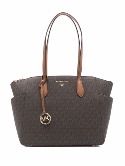 Michael Kors Mk Tote Bag In Brown