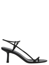 The Row Bare Black Leather Sandals In Black