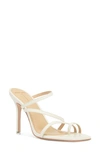 Black Suede Studio Cindy Stiletto Sandal In Cream Leather