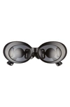 Versace 54mm Irregular Oval Sunglasses In Black