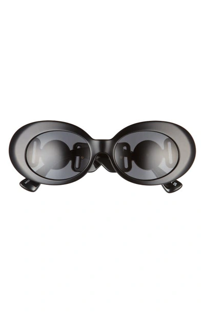 Versace 54mm Irregular Oval Sunglasses In Black