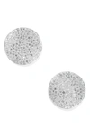 Ippolita Sterling Silver Stardust Diamond Pave Medium Disc Stud Earrings In Silver