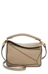 Loewe Mini Puzzle Leather Bag In Sand 2150