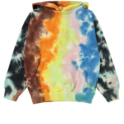 Molo Kids' Matt Hoodie With Tie-dye Effect Nebula In Nebula Tie Dye