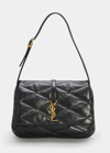 Saint Laurent Le 57 Ysl Quilted Leather Flap Bag In Nero