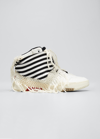 Saint Laurent Fringed Sneaker In Opt.wht