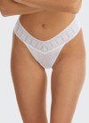 Hanky Panky Eco Rx Original Mid-rise Ribbed Stretch-woven Thong In White