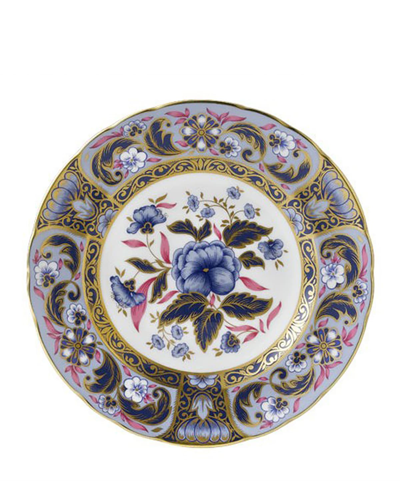 Royal Crown Derby Blue Camellias Accent Plate In Multi