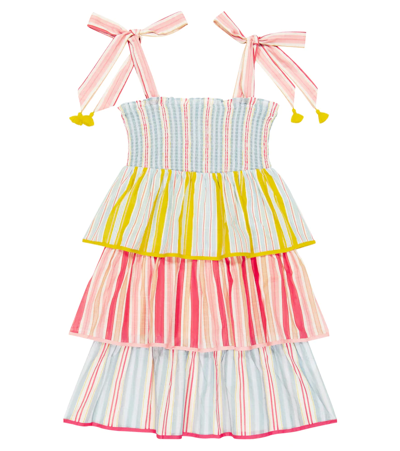 Zimmermann Kids' Little Girl's & Girl's Pattie Shirred Tiered Dress In Multi Stripe