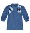 Chloé Scalloped Detail Denim Dress 8-14 Years In Blue