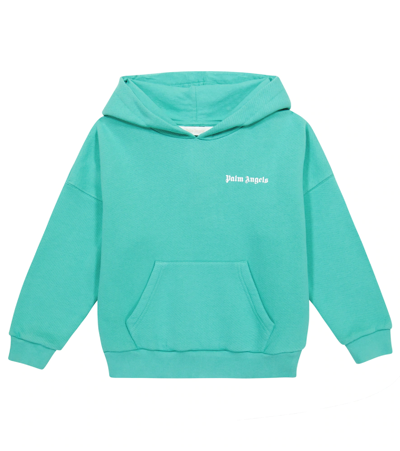 Palm Angels Kids' Little Girl's & Girl's Classic Overlogo Hoodie In Turquoise White