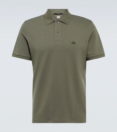 C.p. Company Green Stretch Cotton Polo Shirt In Thyme