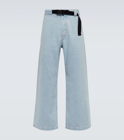 Moncler Genius 1 Moncler Jw Anderson Blue Belted Wide-leg Jeans