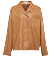 Loewe Pajama-style Blouse In Lambskin In Toffee