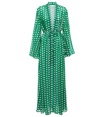 emerald green ball dress nz Vintage Green Polka Dot Dress