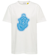 Moncler Genius 1 Moncler Jw Anderson Logo Short-sleeve Cotton T-shirt In White