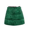 Moncler Genius High Waist A-line Skirt Textured Fabric In Green