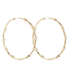 MELISSA KAYE ZEA 18KT YELLOW GOLD HOOP EARRINGS WITH DIAMONDS