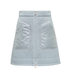 Moncler Nylon Leger Padded Mini Skirt In Blue