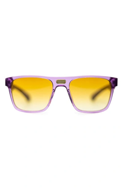 Bohten Legend 54mm Gradient Polarized Sunglasses In Lavender / Orange Gradient
