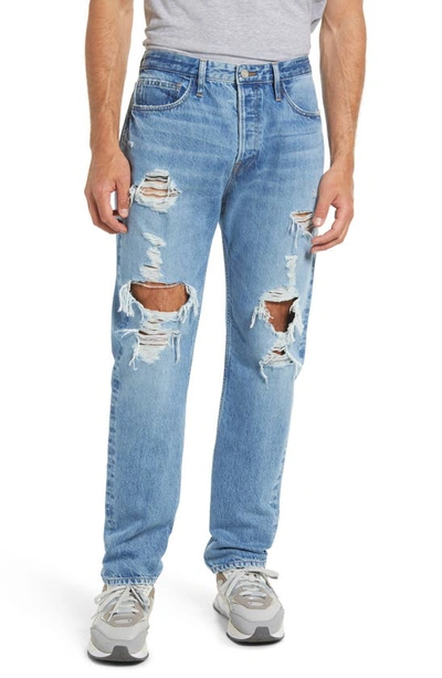Frame Mens Relaxed Straight Biodegradable Jeans In Bali Destruct