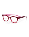 Eyebobs Waylaid Square Acetate Readers In Pink