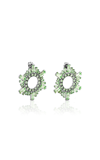 Amina Muaddi Green Begum Earrings Embellished With Crystals