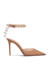 Amina Muaddi Tan Julia Heels In Neutral