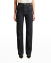Khaite Danielle High-rise Straight-leg Jeans In Turlington Stretc