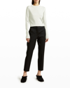 JIL SANDER STRAIGHT-LEG ANKLE GRAIN DE POUDRE TROUSERS