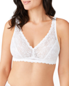 Wacoal Wacol Soft Sense Wireless Lace Bralette In White