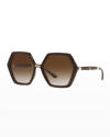 DOLCE & GABBANA HEXAGON ACETATE SUNGLASSES